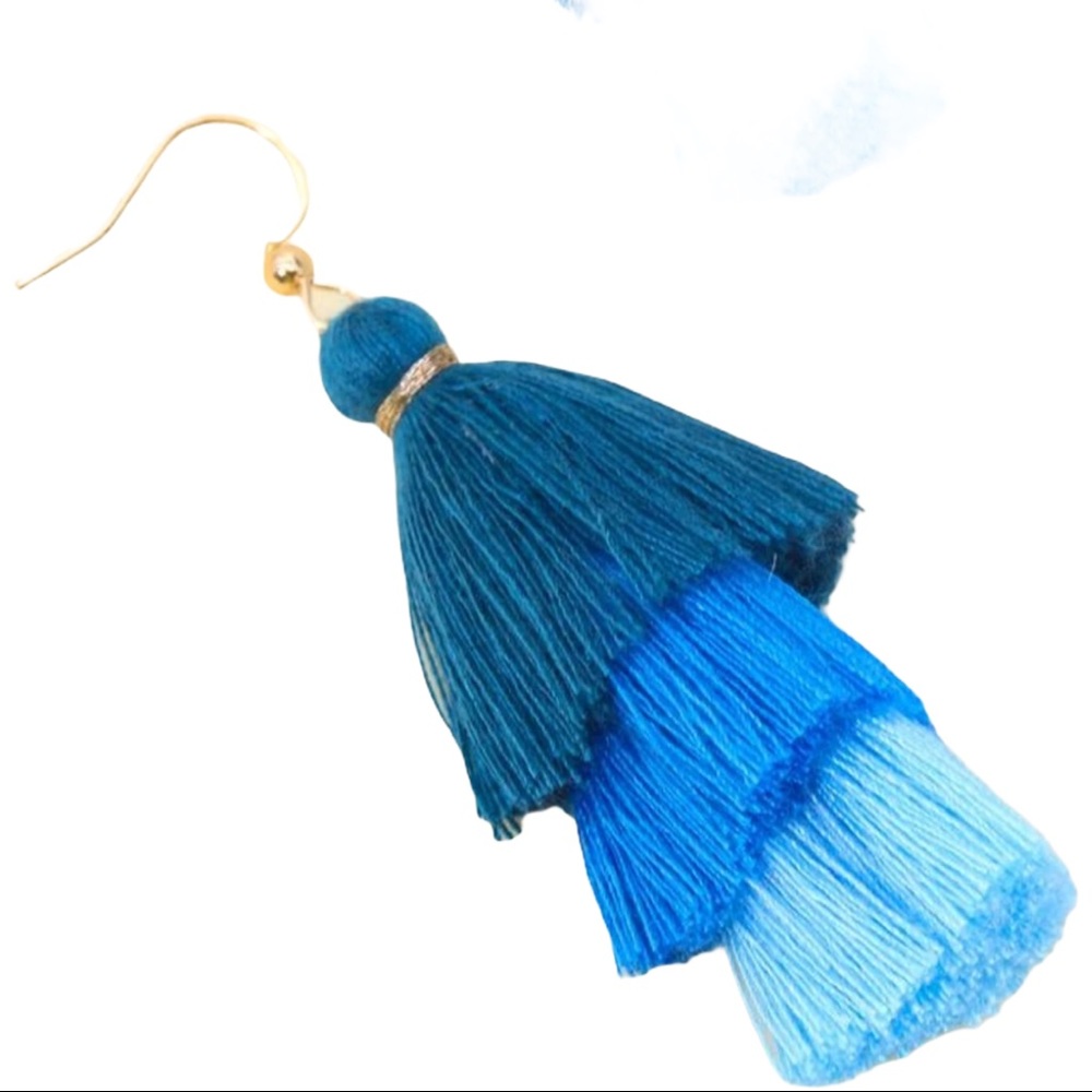 Set of 6 ✨ Statement earrings rainbow tassels - Picture 2 of 2